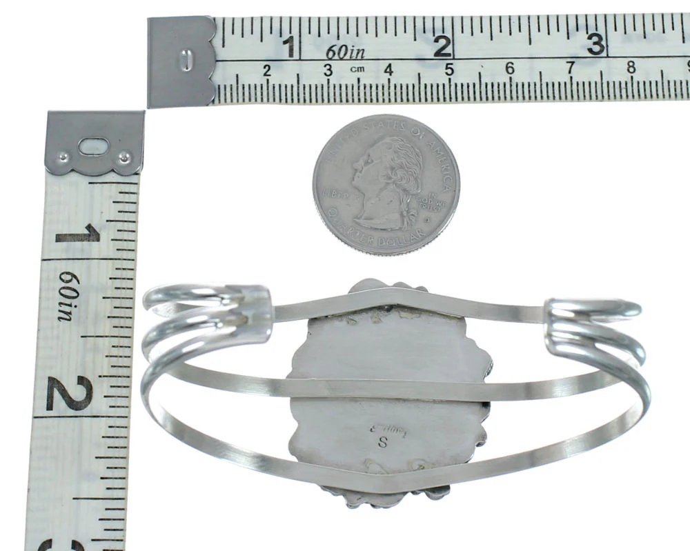 Native American Navajo Amber Sterling Silver Cuff Bracelet - Image 5
