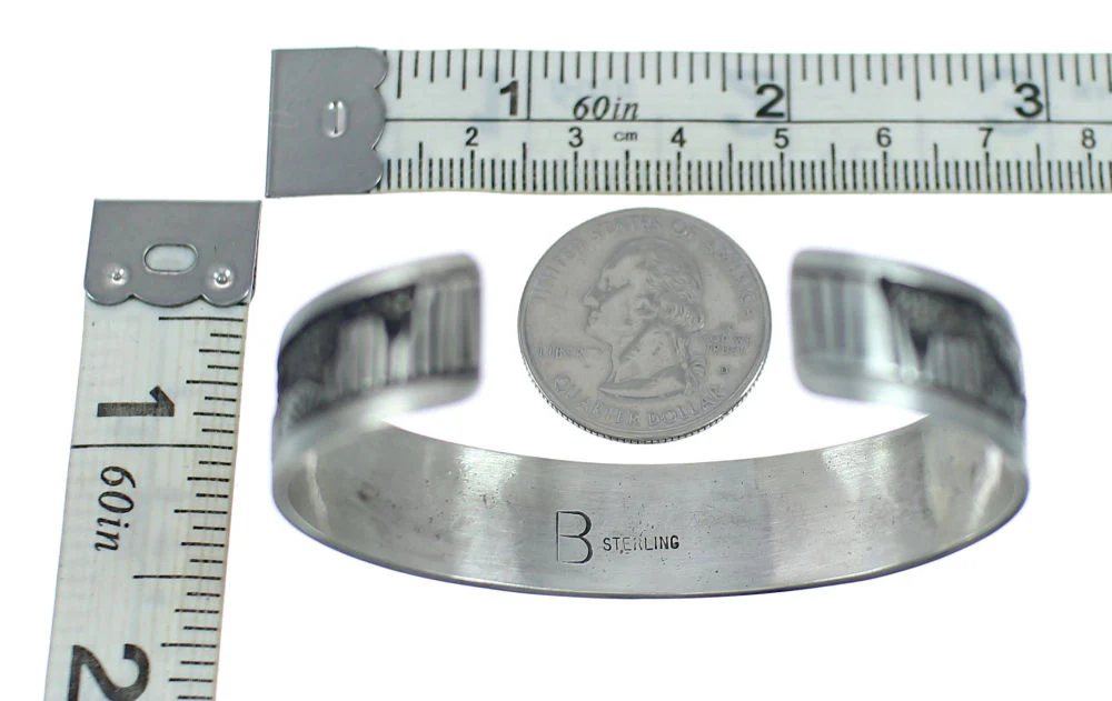Silver Horse Native American Cuff Bracelet - Image 5