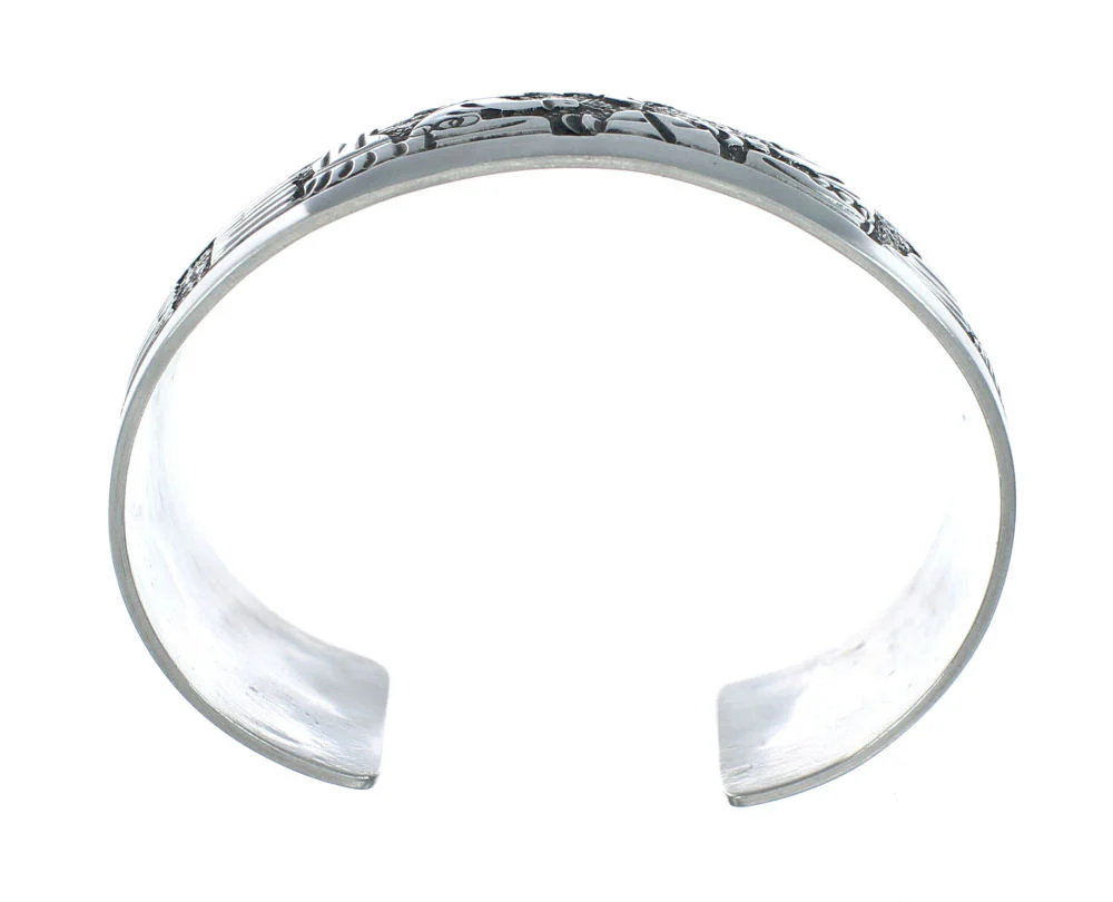 Sterling Silver Storyteller Native American Cuff Bracelet - Image 4