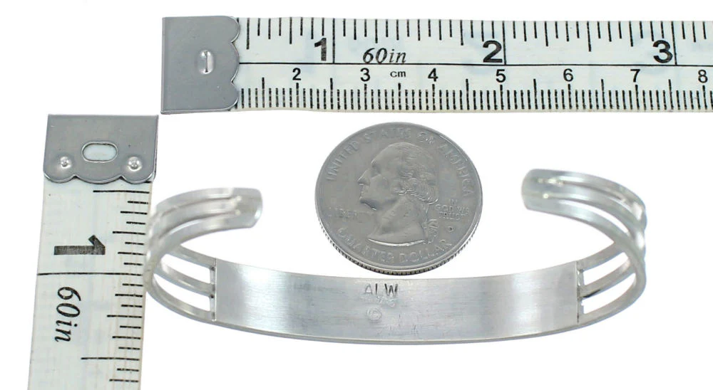 Multicolor Inlay Genuine Sterling Silver Zuni Cuff Bracelet - Image 5