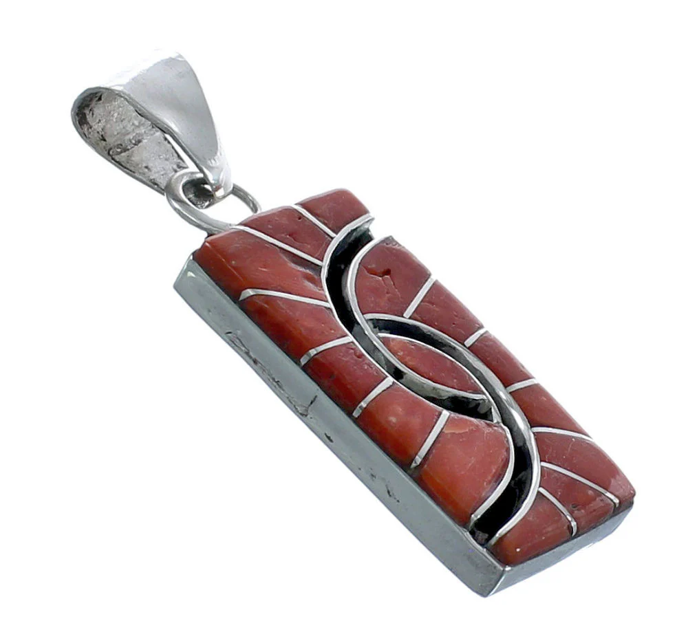 Oyster Shell Genuine Sterling Silver Native American Pendant - Image 2