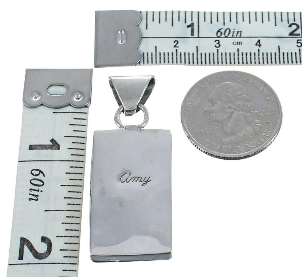 Oyster Shell Genuine Sterling Silver Native American Pendant - Image 3