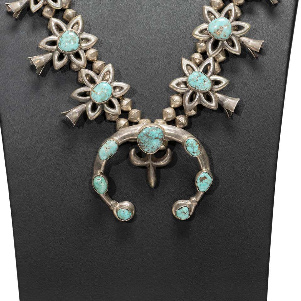 Breathtaking Vintage Navajo Flower Blossom Squash Necklace – Timeless Sterling Silver Masterpiece - Image 2