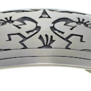 Silver George Phillips Kokopelli Native American Belt Buckle