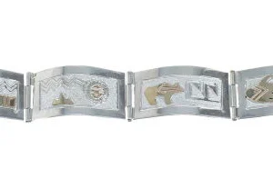 Sterling Silver 12 KGF Link Bracelet