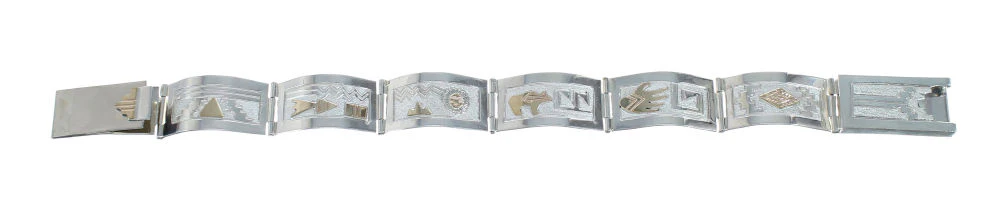 Sterling Silver 12 KGF Link Bracelet - Image 2
