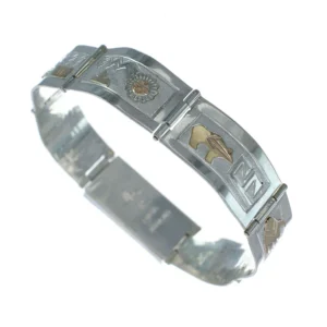 Sterling Silver 12 KGF Link Bracelet