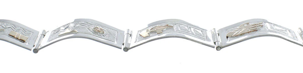 Sterling Silver 12 KGF Link Bracelet - Image 3
