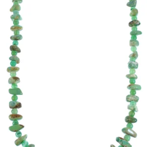 Sterling Silver Kingman Turquoise Aventurine Navajo Bead Necklace
