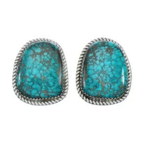 Sterling Silver Turquoise Navajo Post Earrings