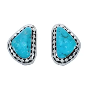 Sterling Silver Turquoise Post Native American Earrings
