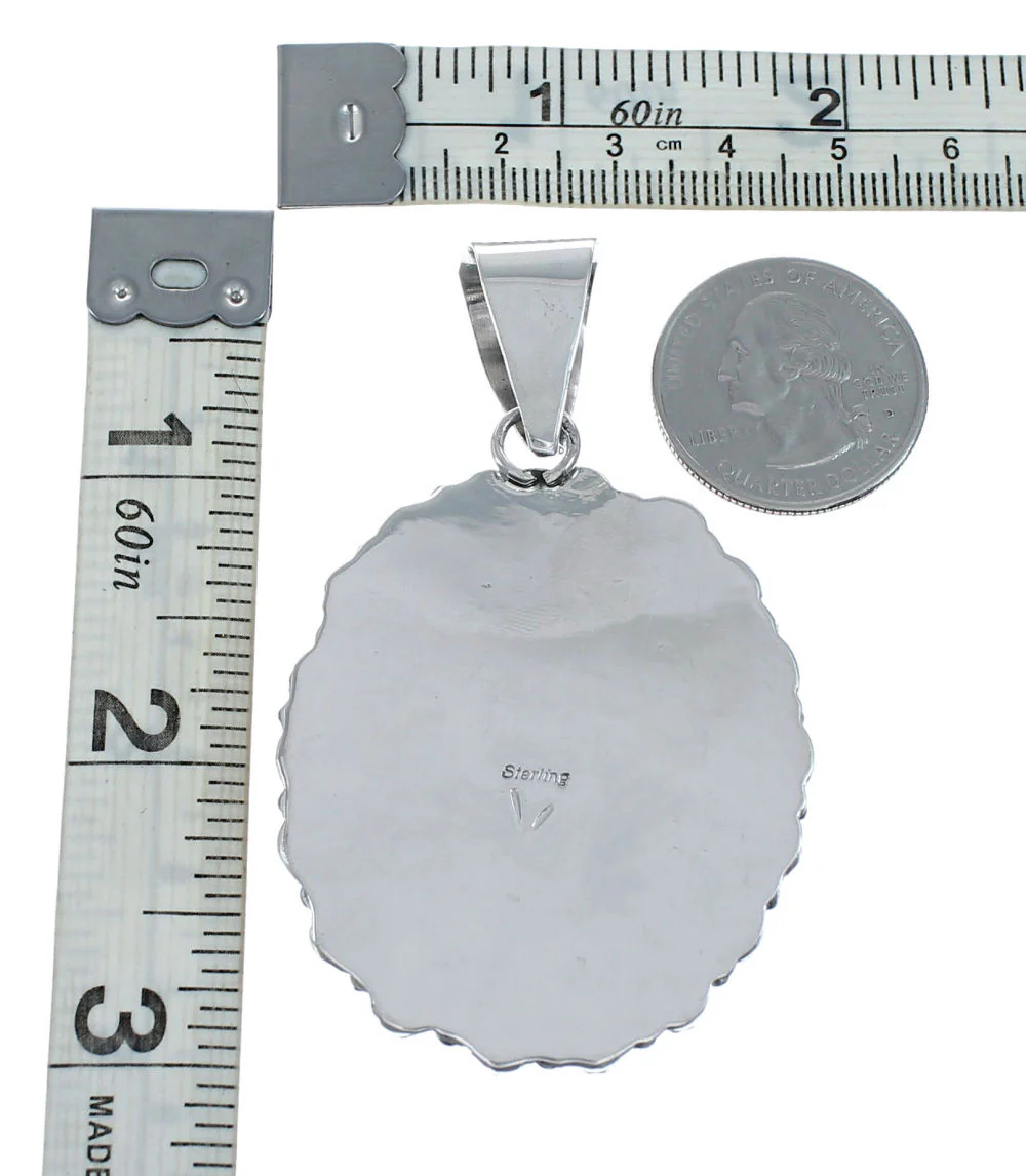 Tiger Eye And Sterling Silver Navajo Pendant - Image 3