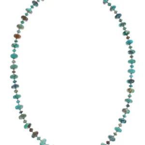 Turquoise Bead And Sterling Silver Native American Necklace