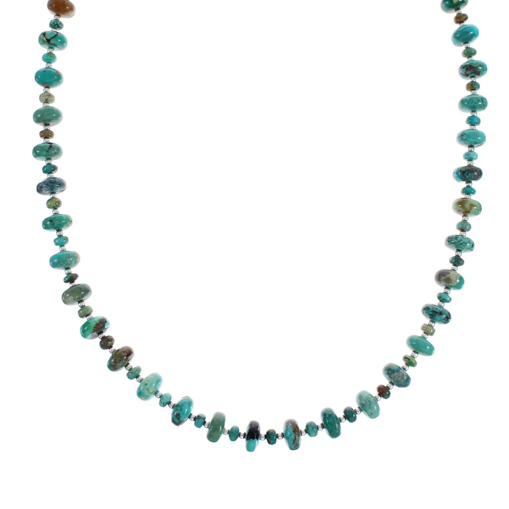 Turquoise Bead And Sterling Sil