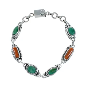 Turquoise Coral Navajo Sterling