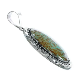 Turquoise Sterling Navajo Native American Silver Pendant