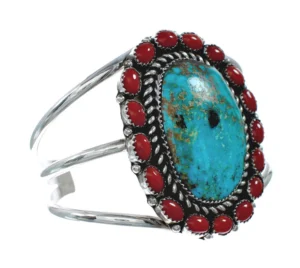 Turquoise and Coral Multi-Stone