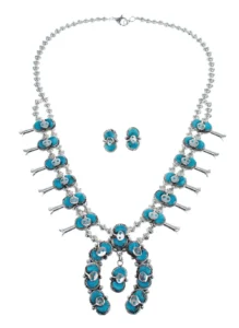 Zuni Turquoise Snake Squash Blo