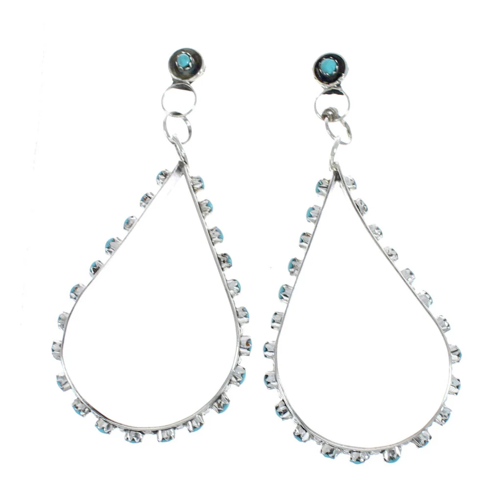 Zuni Tear Drop Post Dangle Earr