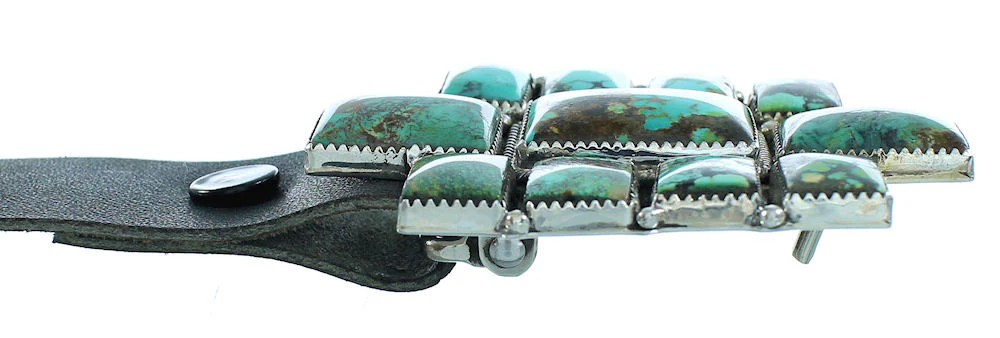 American Indian Turquoise And Sterling Silver Concho Belt - Image 5