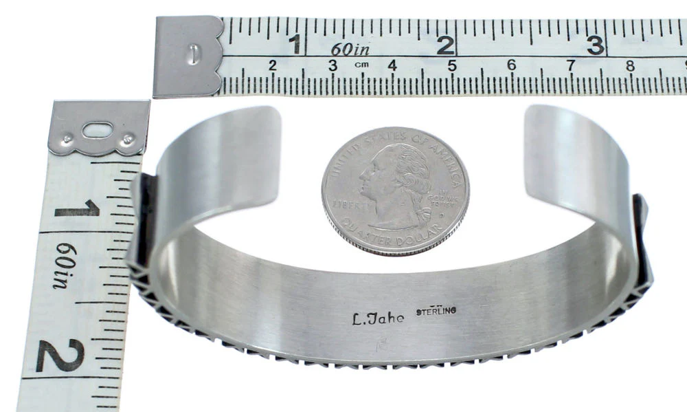 Native American Navajo Sterling Silver Cuff Bracelet - Image 5